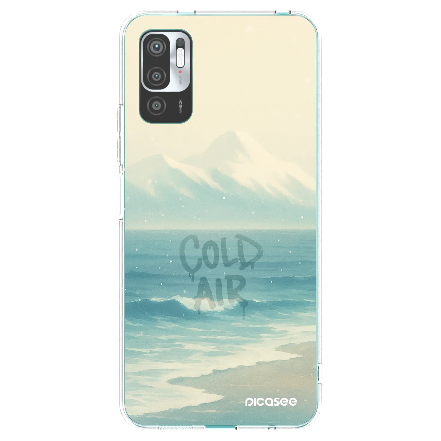 Picasee silikonska prozirna maskica za Xiaomi Redmi Note 10 5G - COLD AIR