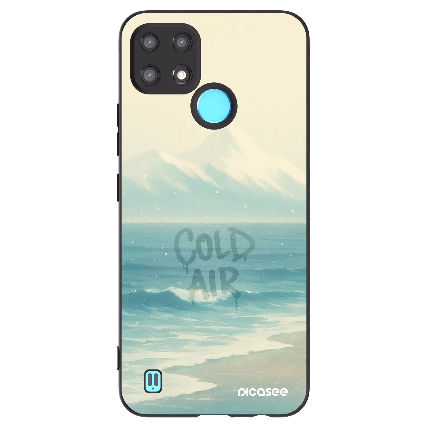Picasee crna silikonska maskica za Realme C21 - COLD AIR