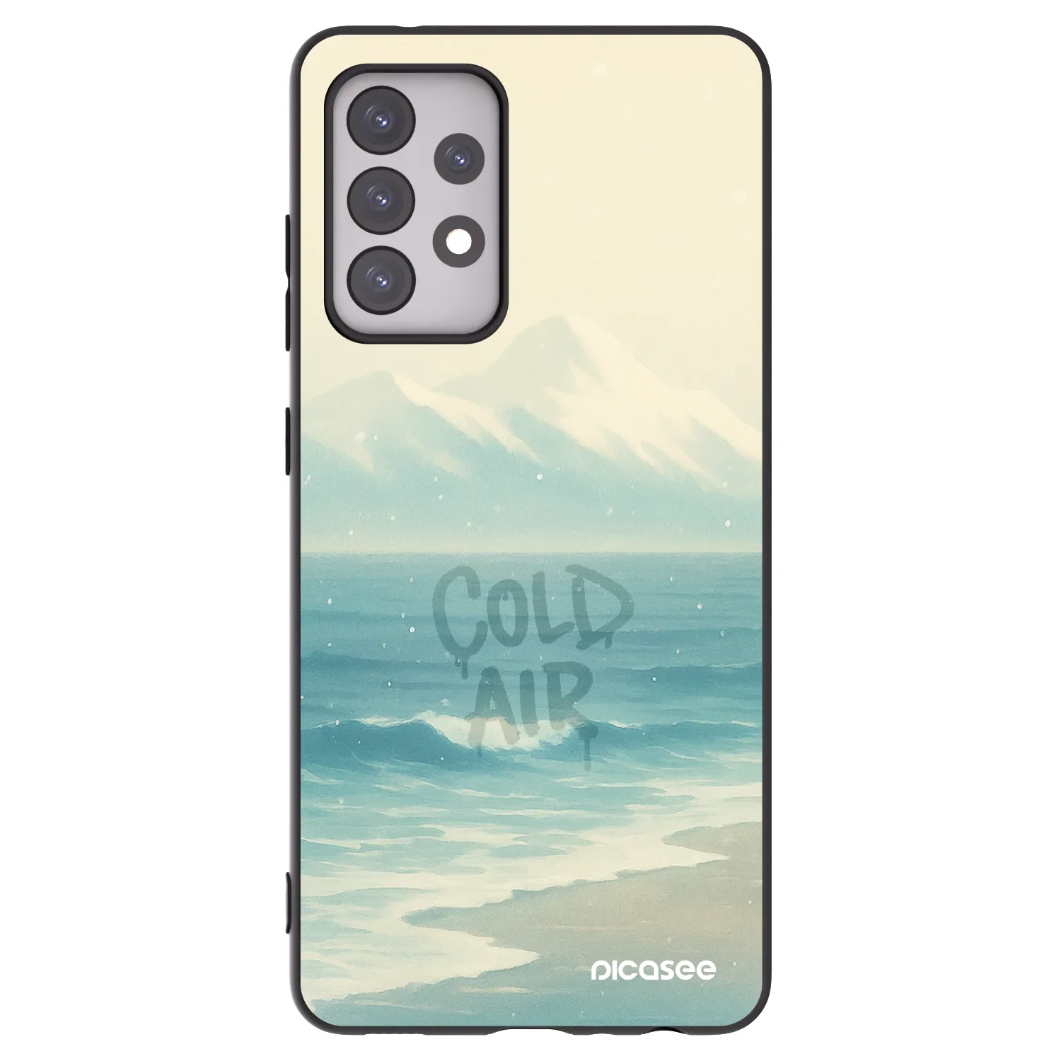 Picasee crna silikonska maskica za Samsung Galaxy A52s 5G A528B - COLD AIR