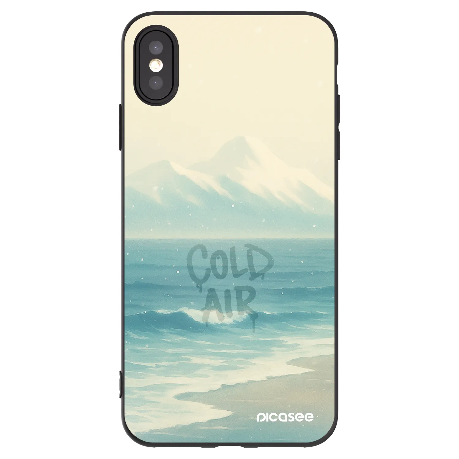 Picasee crna silikonska maskica za Apple iPhone XS Max - COLD AIR