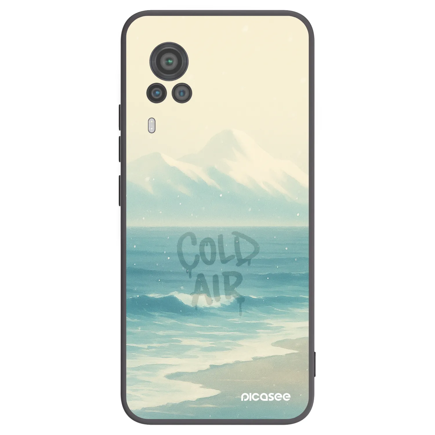 Picasee crna silikonska maskica za Vivo X60 Pro 5G - COLD AIR