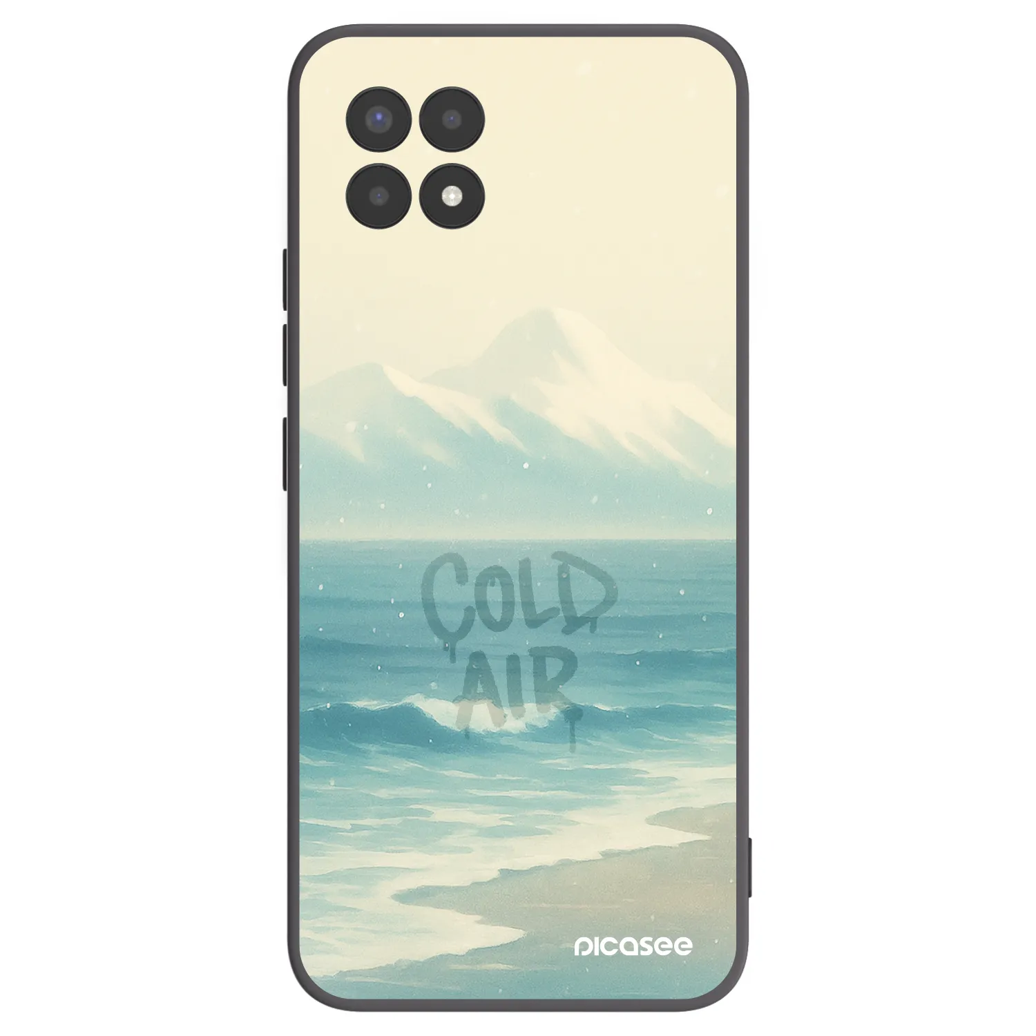 Picasee crna silikonska maskica za Realme 8i - COLD AIR