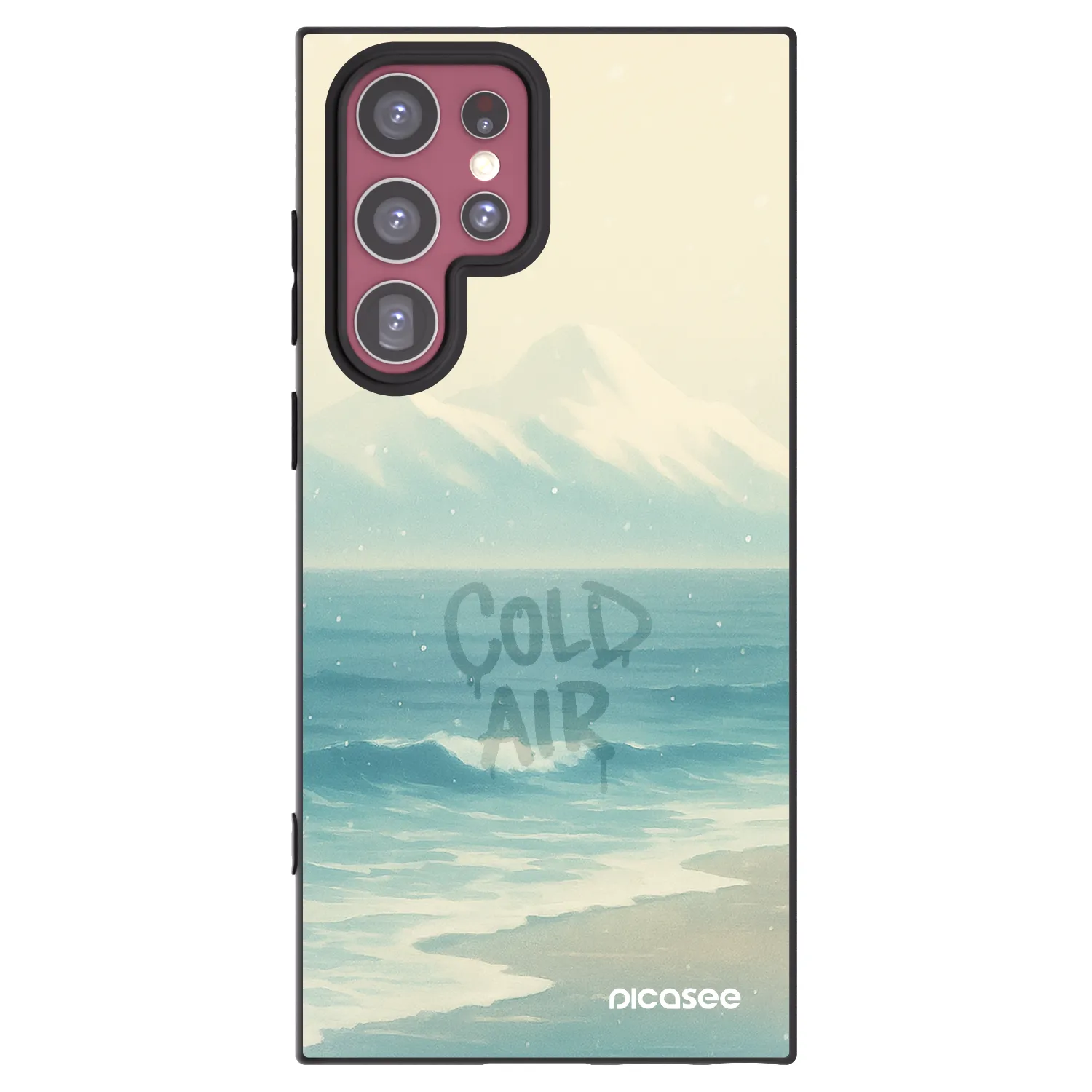 Picasee crna silikonska maskica za Samsung Galaxy S22 Ultra 5G - COLD AIR