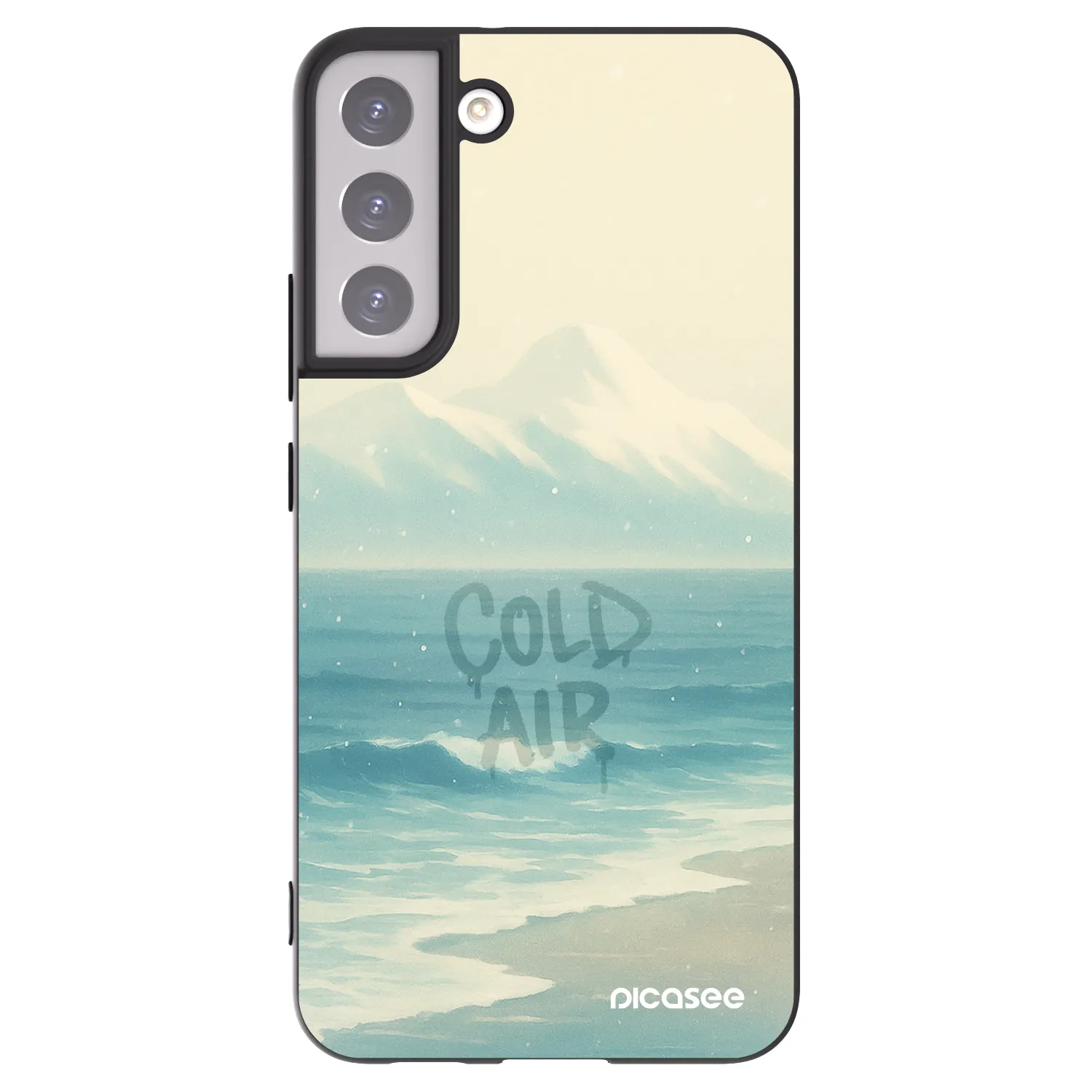 Picasee crna silikonska maskica za Samsung Galaxy S22+ 5G - COLD AIR