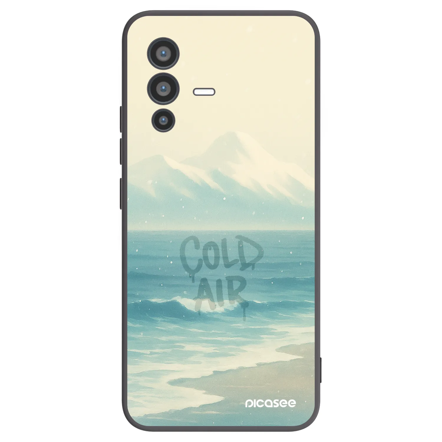 Picasee crna silikonska maskica za Vivo V23 5G - COLD AIR