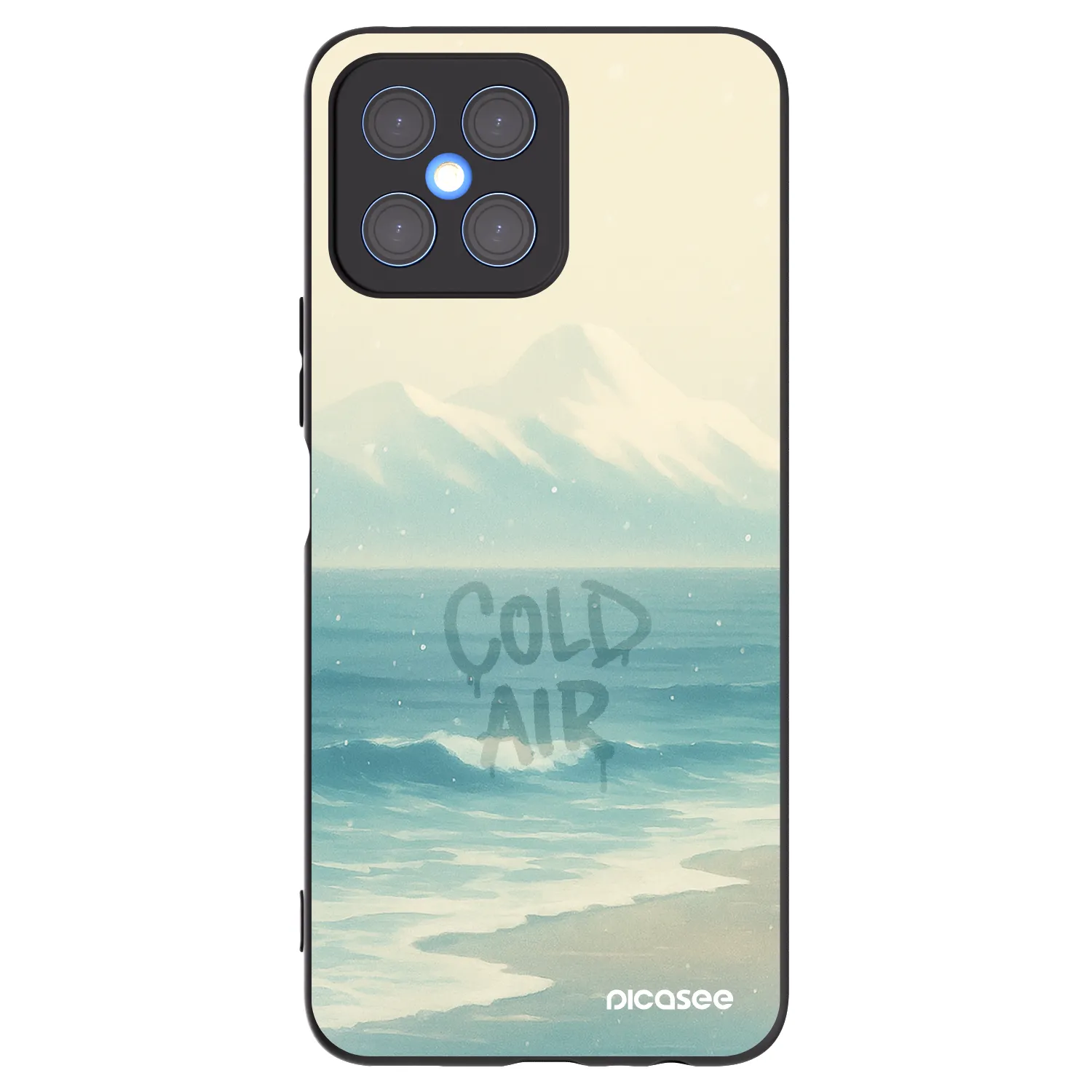 Picasee crna silikonska maskica za Honor X8 4G - COLD AIR