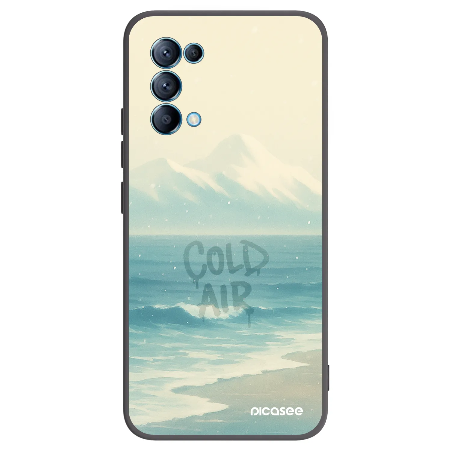 Picasee crna silikonska maskica za OPPO Reno 5 5G - COLD AIR