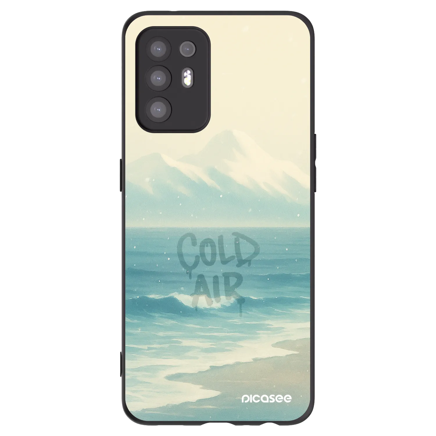 Picasee crna silikonska maskica za OPPO A94 5G - COLD AIR