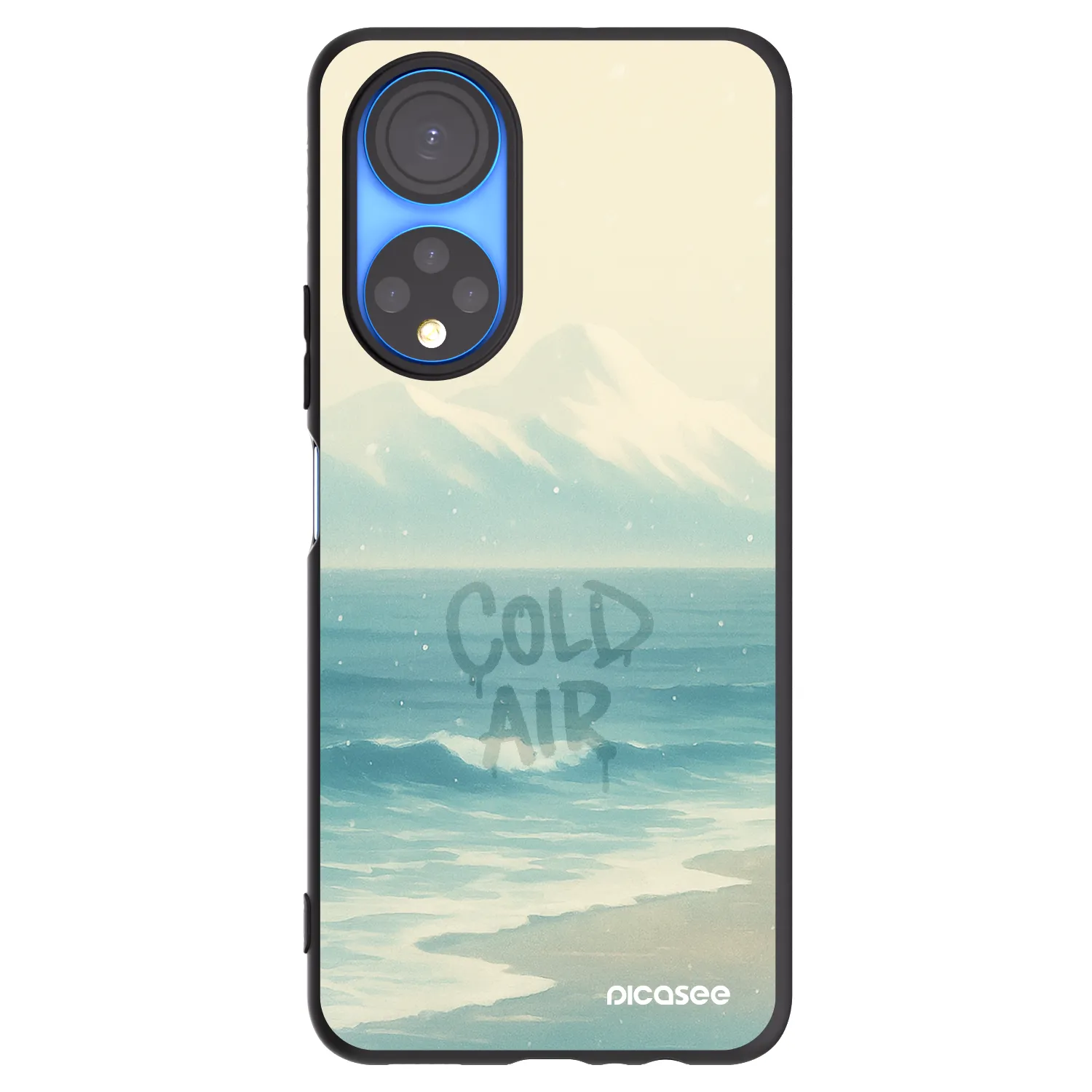 Picasee crna silikonska maskica za Honor X7 - COLD AIR