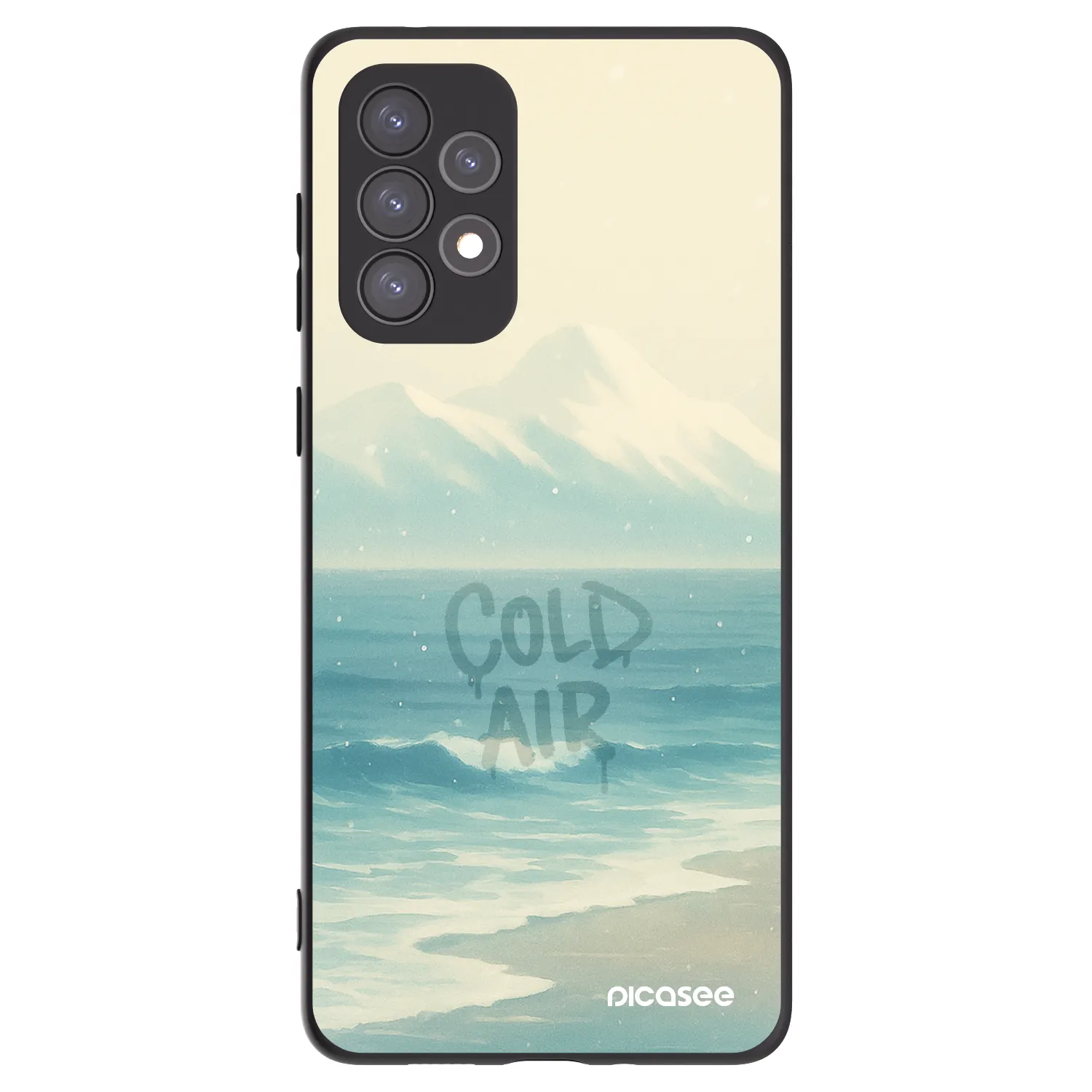 Picasee crna silikonska maskica za Samsung Galaxy A73 5G - COLD AIR