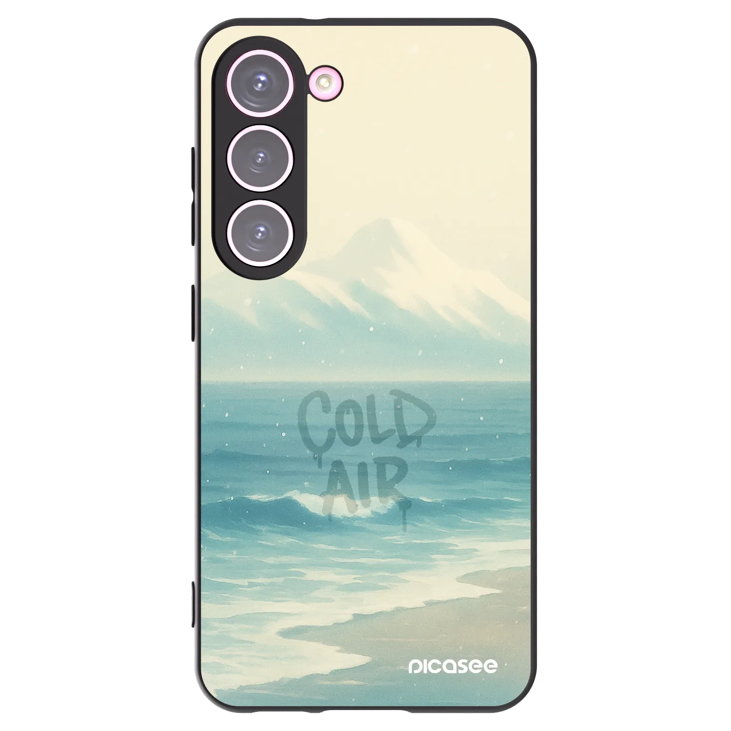 Picasee crna silikonska maskica za Samsung Galaxy S23 5G - COLD AIR