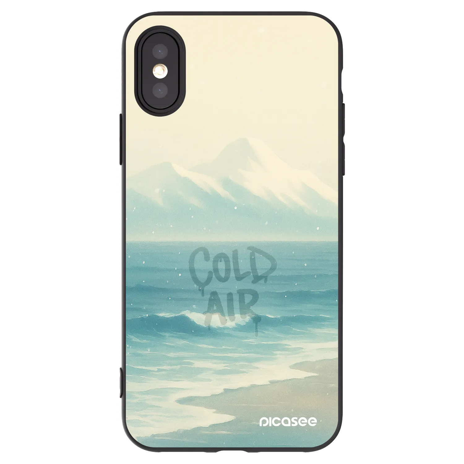 Picasee crna silikonska maskica za Apple iPhone X/XS - COLD AIR