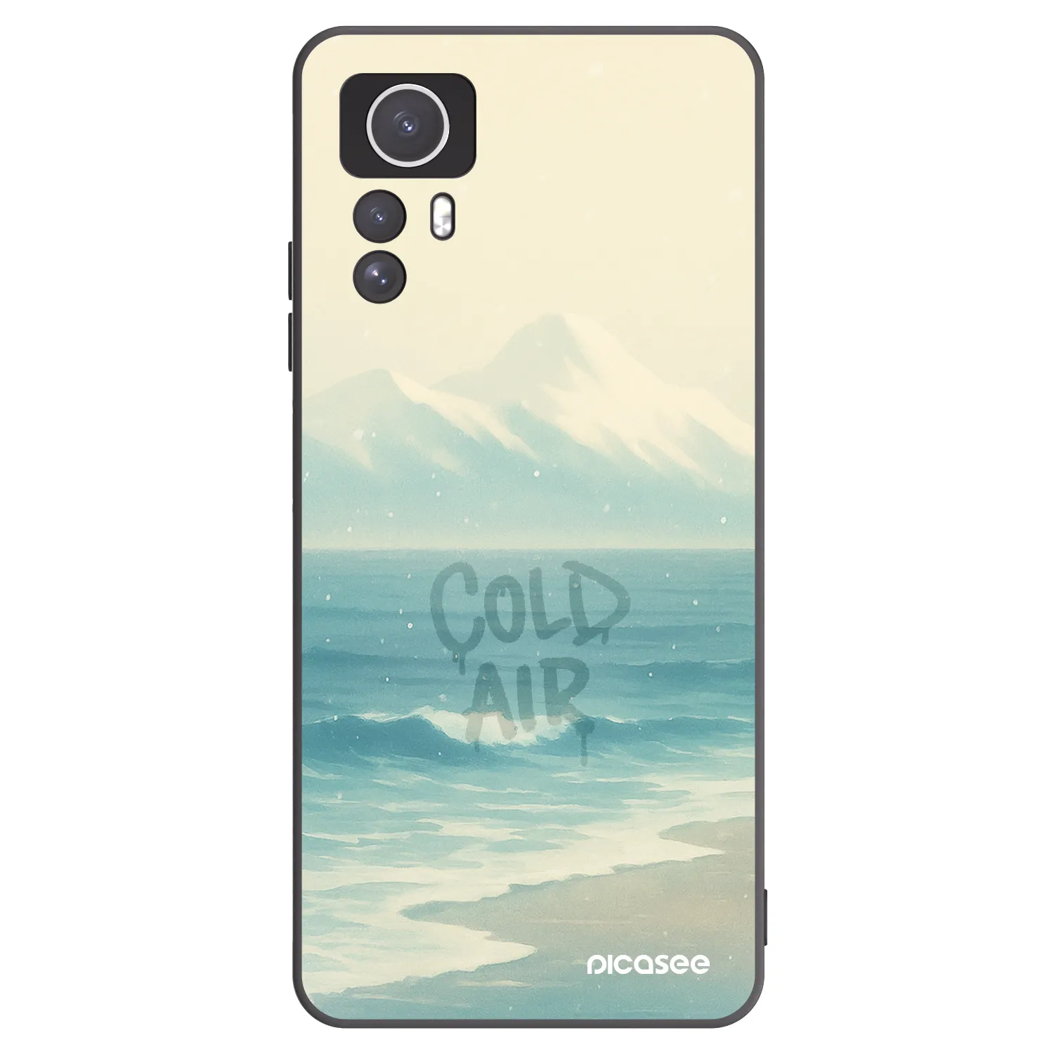 Picasee crna silikonska maskica za Xiaomi Redmi Note 12S - COLD AIR