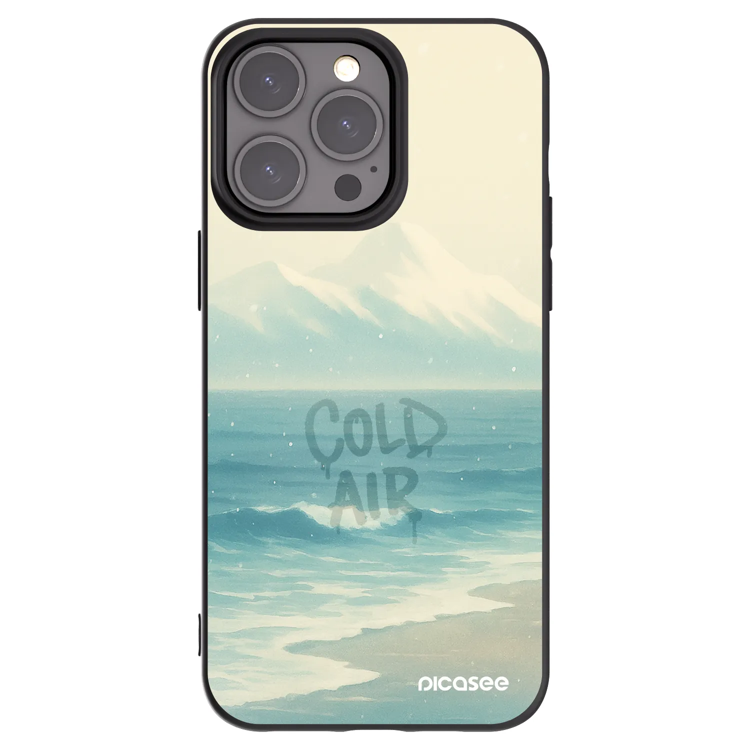 Picasee crna silikonska maskica za Apple iPhone 15 Pro Max - COLD AIR