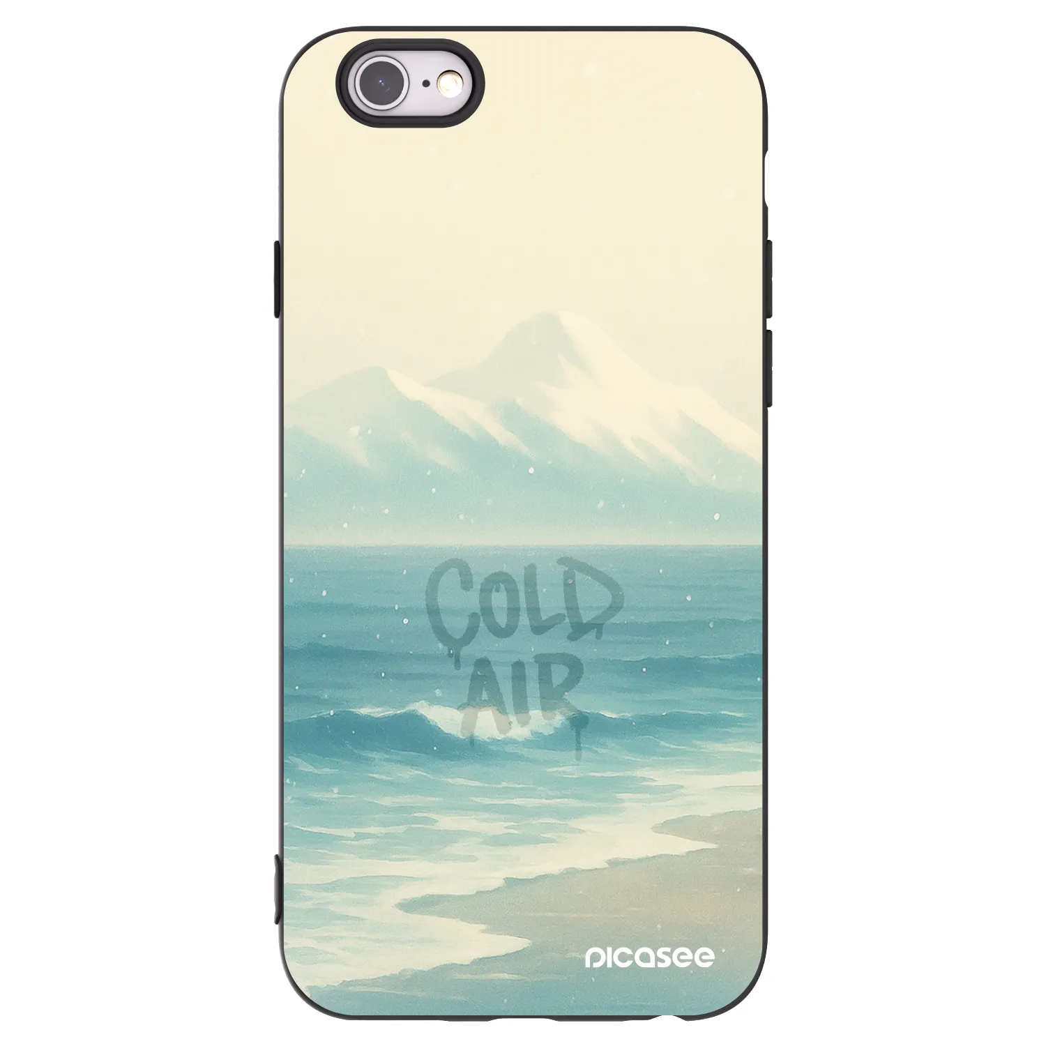 Picasee crna silikonska maskica za Apple iPhone 6/6S - COLD AIR