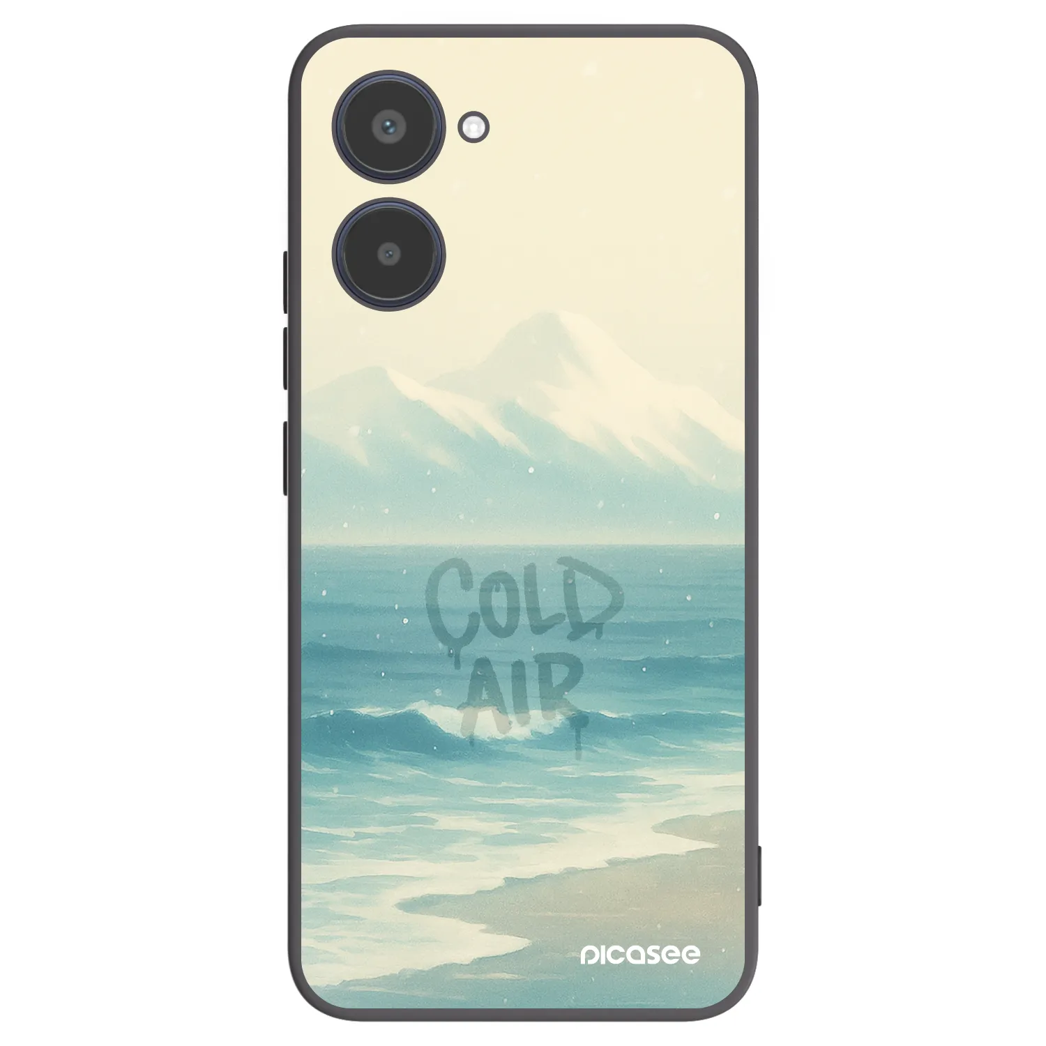 Picasee crna silikonska maskica za Realme 10 4G - COLD AIR
