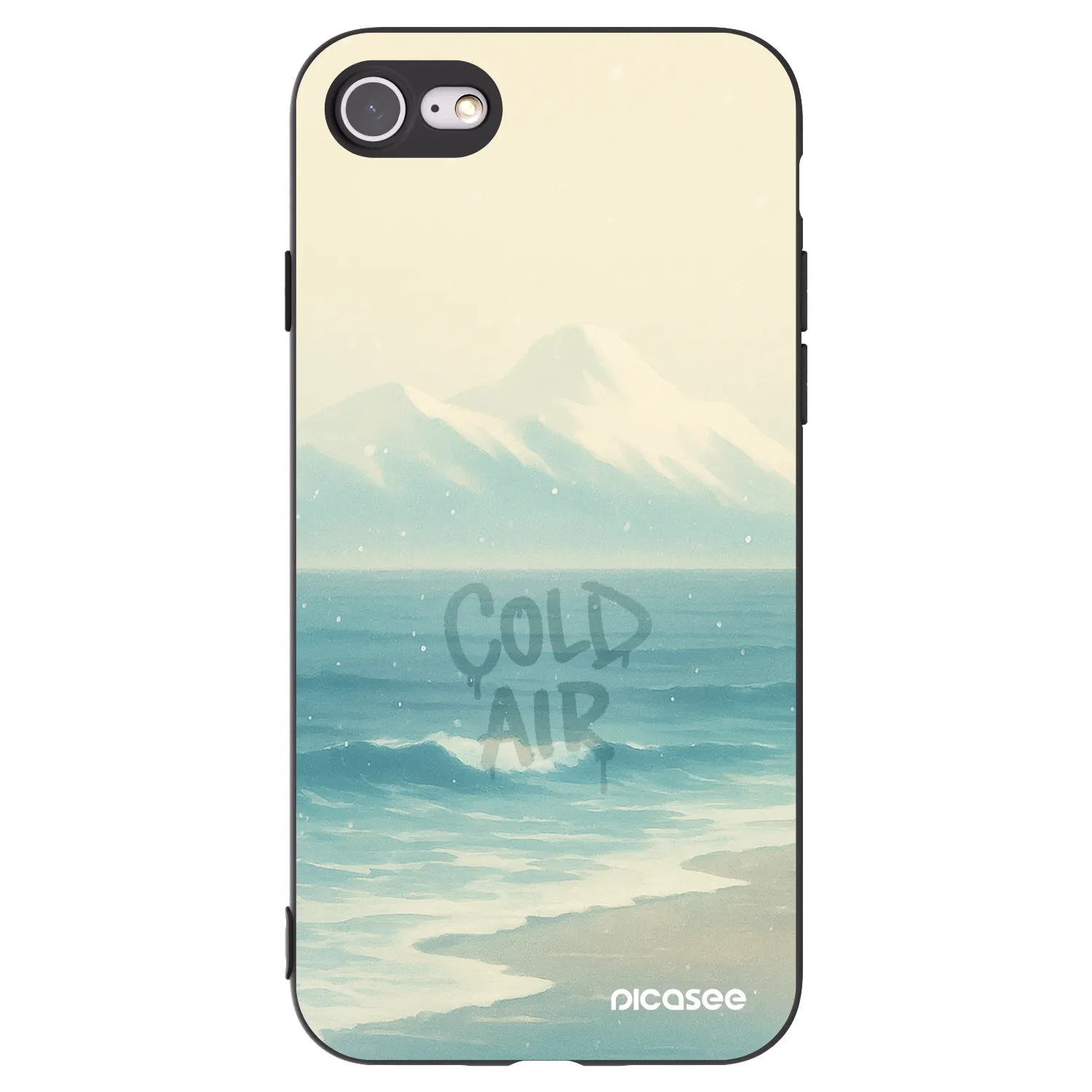 Picasee crna silikonska maskica za Apple iPhone 8 - COLD AIR