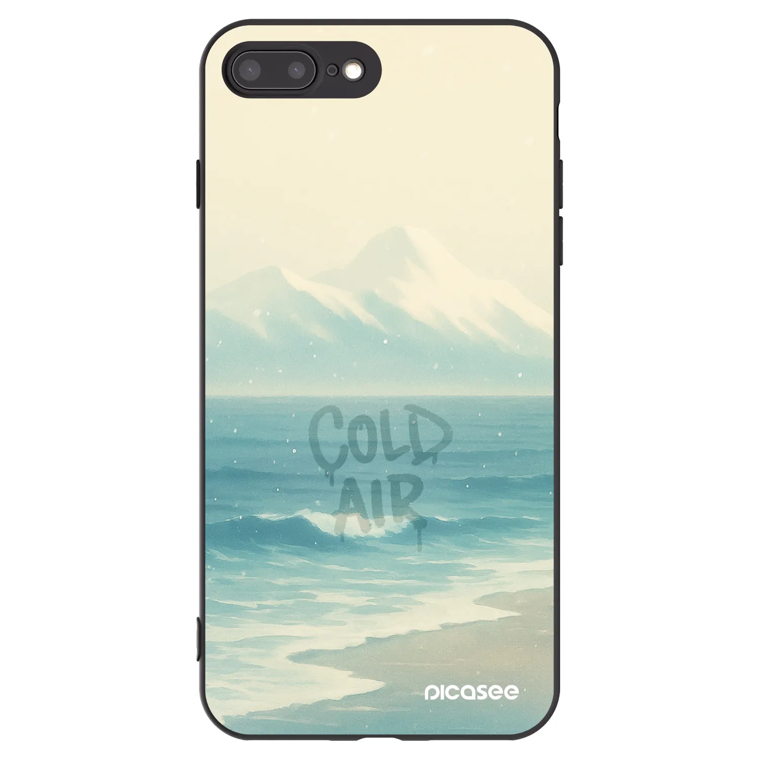 Picasee crna silikonska maskica za Apple iPhone 7 Plus - COLD AIR