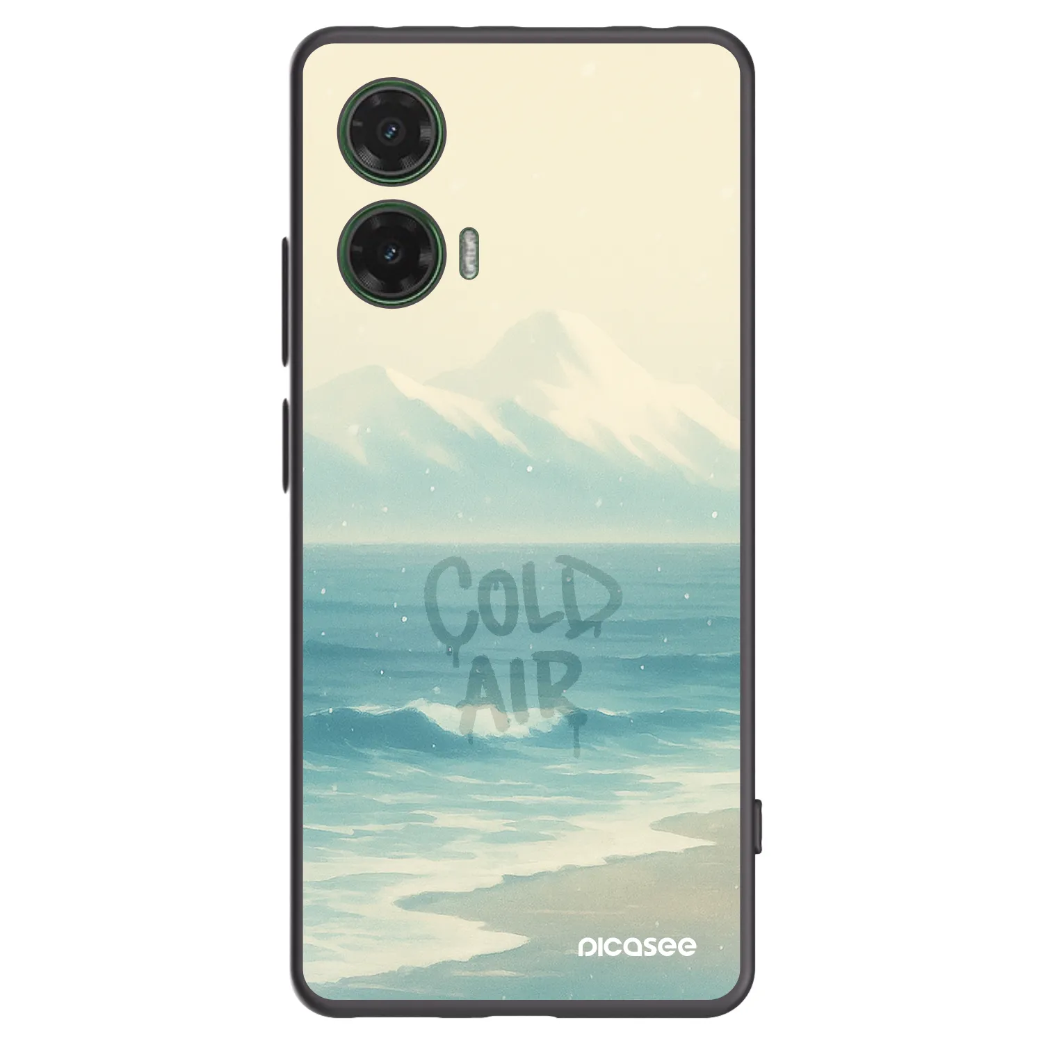 Picasee crna silikonska maskica za Motorola Moto G35 5G - COLD AIR