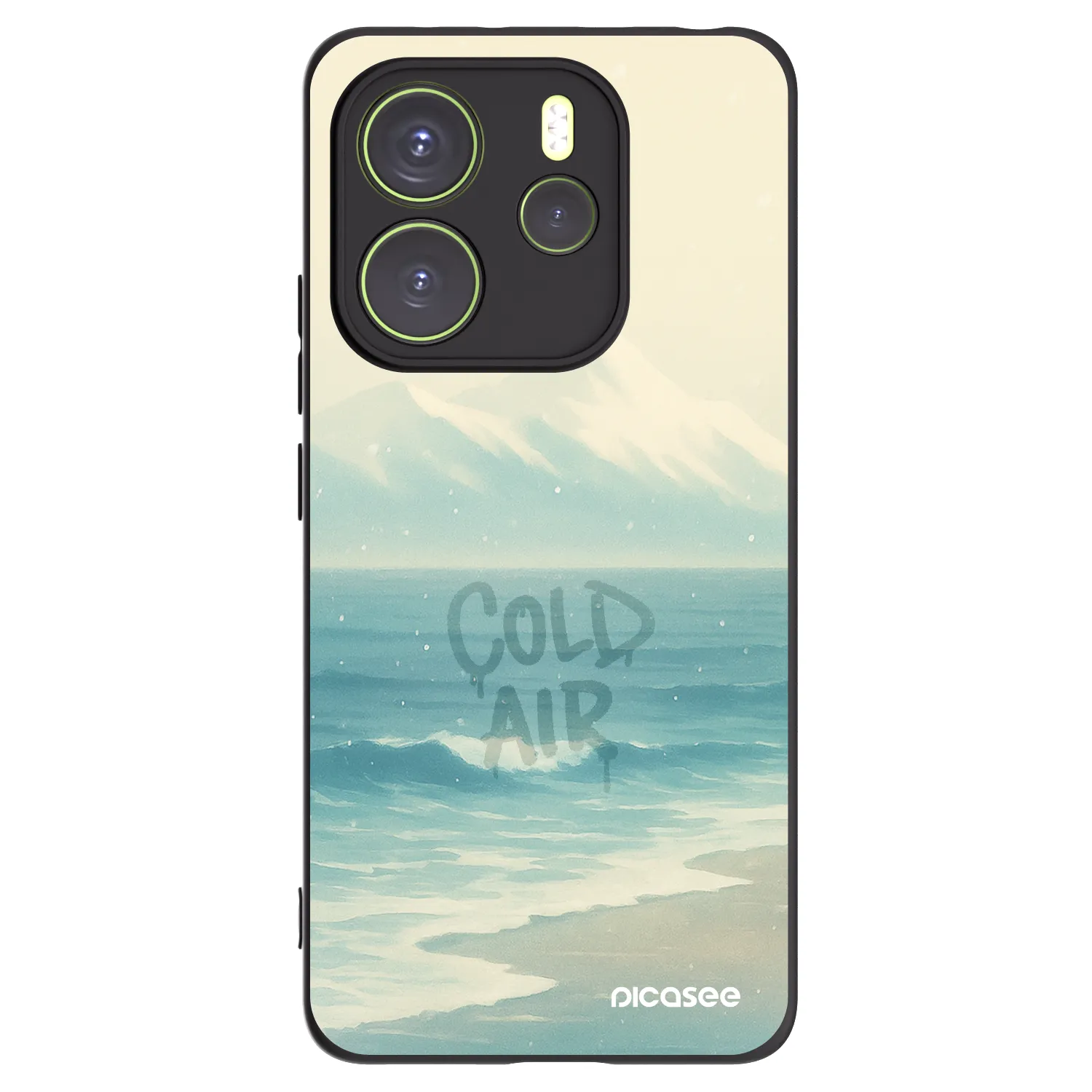 Picasee crna silikonska maskica za Xiaomi Redmi Note 14 4G - COLD AIR