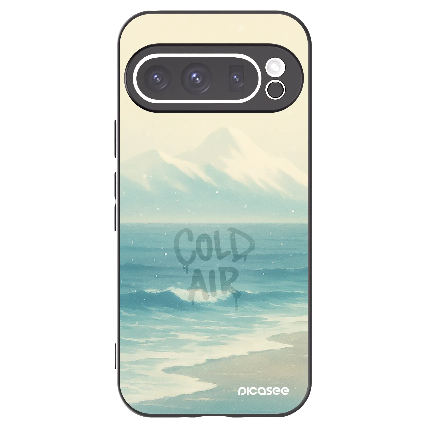 Picasee crna silikonska maskica za Google Pixel 9 Pro - COLD AIR