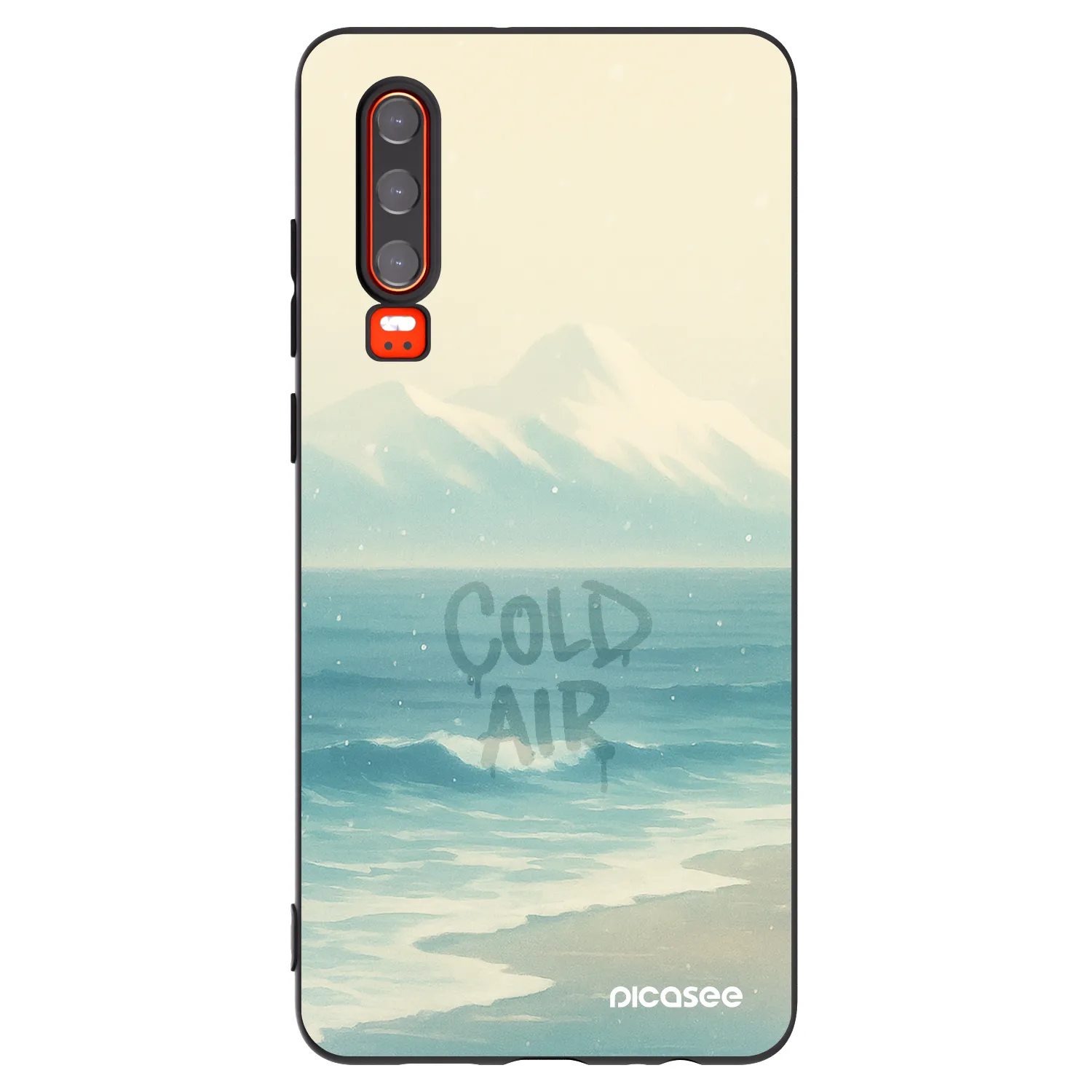 Picasee crna silikonska maskica za Huawei P30 - COLD AIR