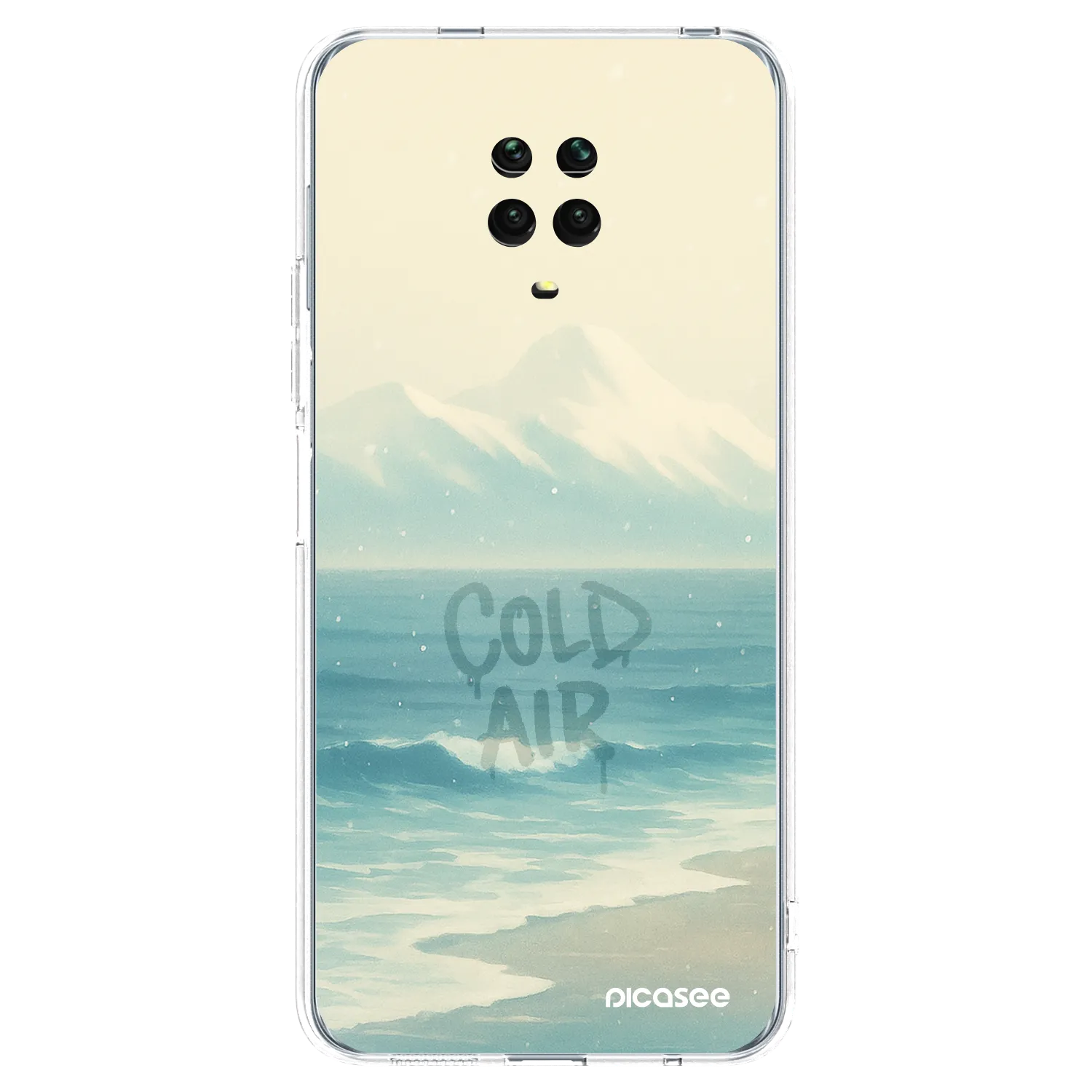 Picasee silikonska prozirna maskica za Xiaomi Redmi Note 9 Pro - COLD AIR
