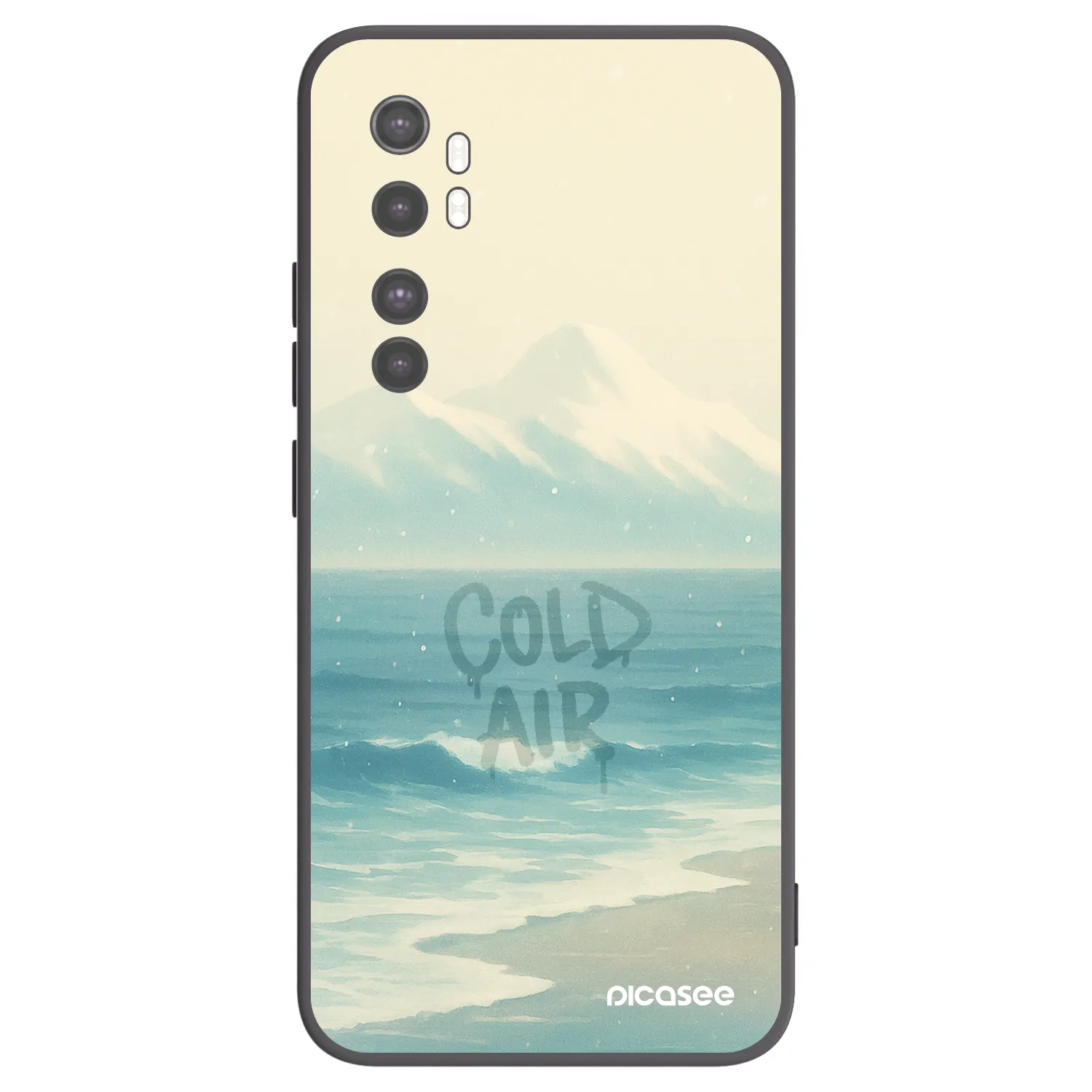 Picasee crna silikonska maskica za Xiaomi Mi Note 10 Lite - COLD AIR