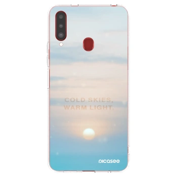 Picasee silikonska prozirna maskica za Samsung Galaxy A20s - COLD SKIES