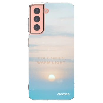 Picasee silikonska prozirna maskica za Samsung Galaxy S21 5G G991B - COLD SKIES