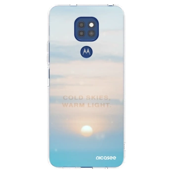 Picasee silikonska prozirna maskica za Motorola Moto G9 Play - COLD SKIES