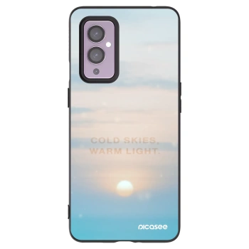 Picasee crna silikonska maskica za OnePlus 9 - COLD SKIES