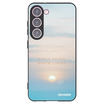 Picasee crna silikonska maskica za Samsung Galaxy S23 5G - COLD SKIES