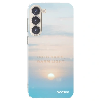 Picasee silikonska prozirna maskica za Samsung Galaxy S23+ 5G - COLD SKIES