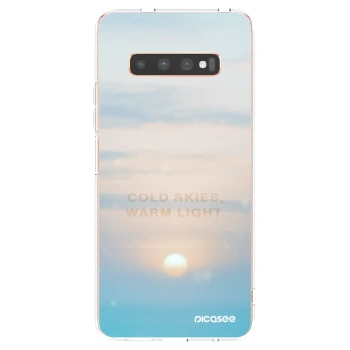 Picasee silikonska prozirna maskica za Samsung Galaxy S10 Plus G975 - COLD SKIES