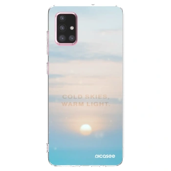 Picasee silikonska prozirna maskica za Samsung Galaxy A71 A715F - COLD SKIES