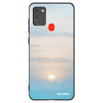 Picasee crna silikonska maskica za Samsung Galaxy A21s - COLD SKIES