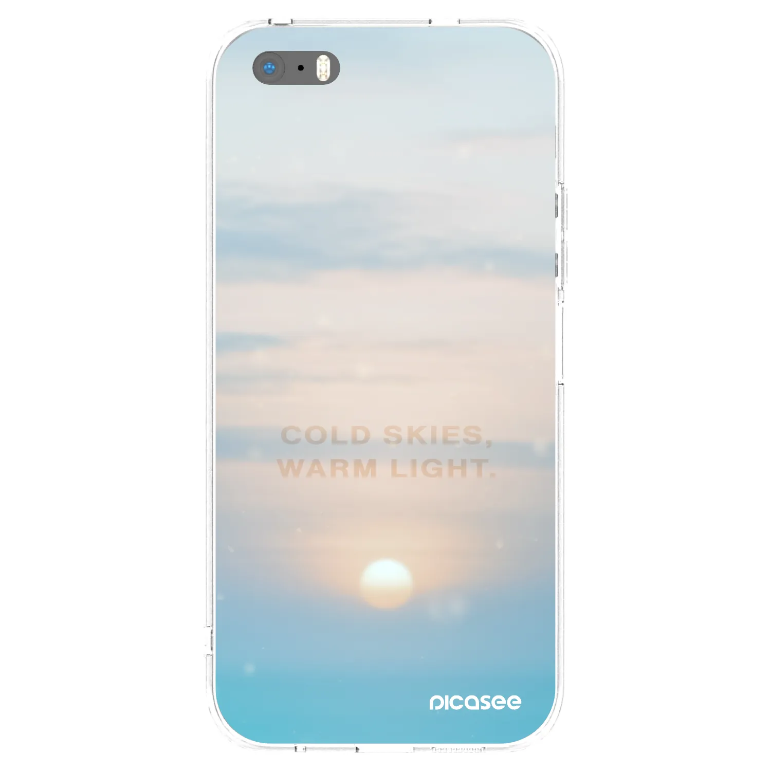 Picasee silikonska prozirna maskica za Apple iPhone 5/5S/SE - COLD SKIES