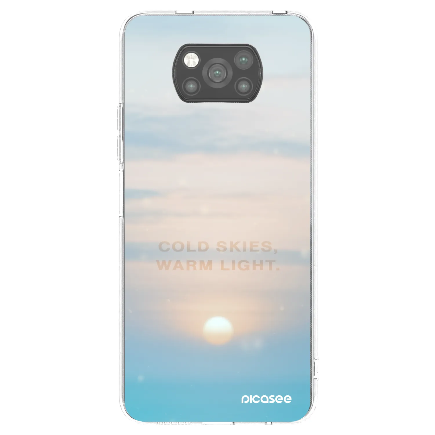 Picasee crna silikonska maskica za Xiaomi Poco X3 - COLD SKIES