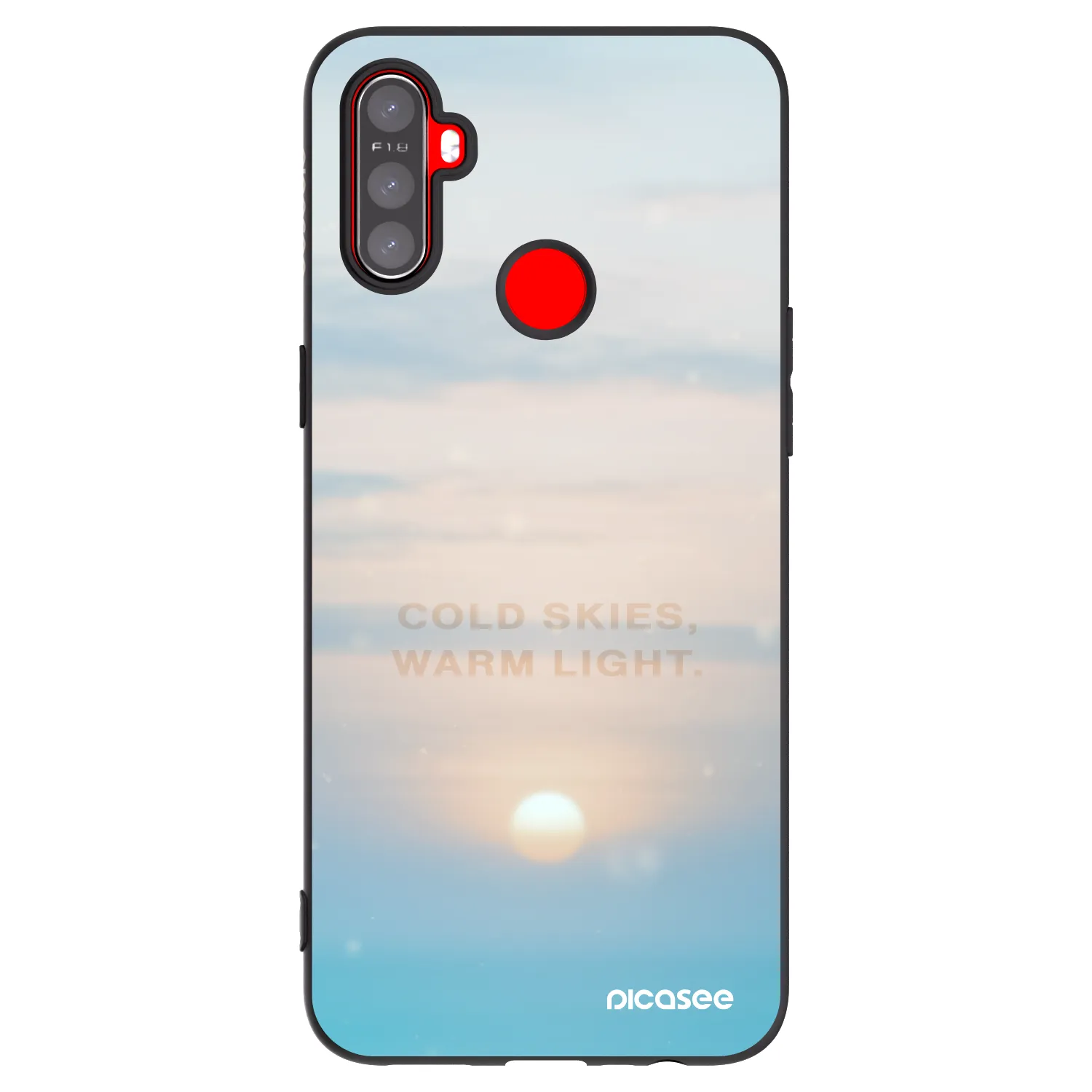 Picasee crna silikonska maskica za Realme C3 - COLD SKIES