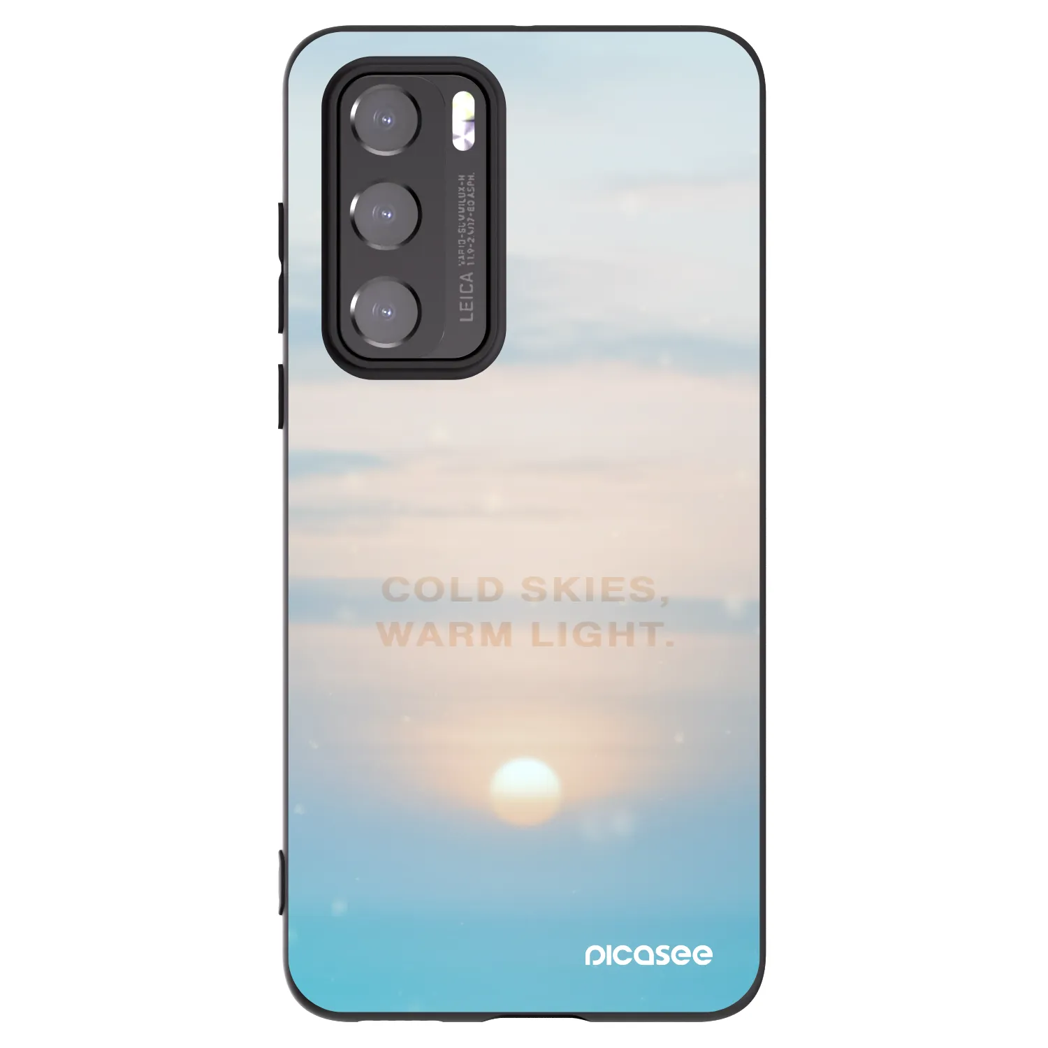 Picasee crna silikonska maskica za Huawei P40 - COLD SKIES