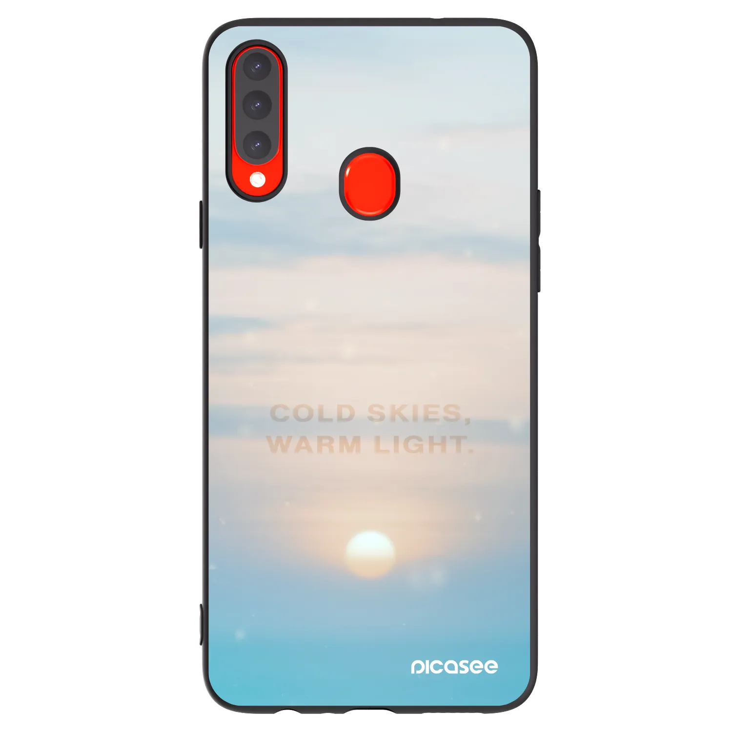 Picasee crna silikonska maskica za Samsung Galaxy A20s - COLD SKIES