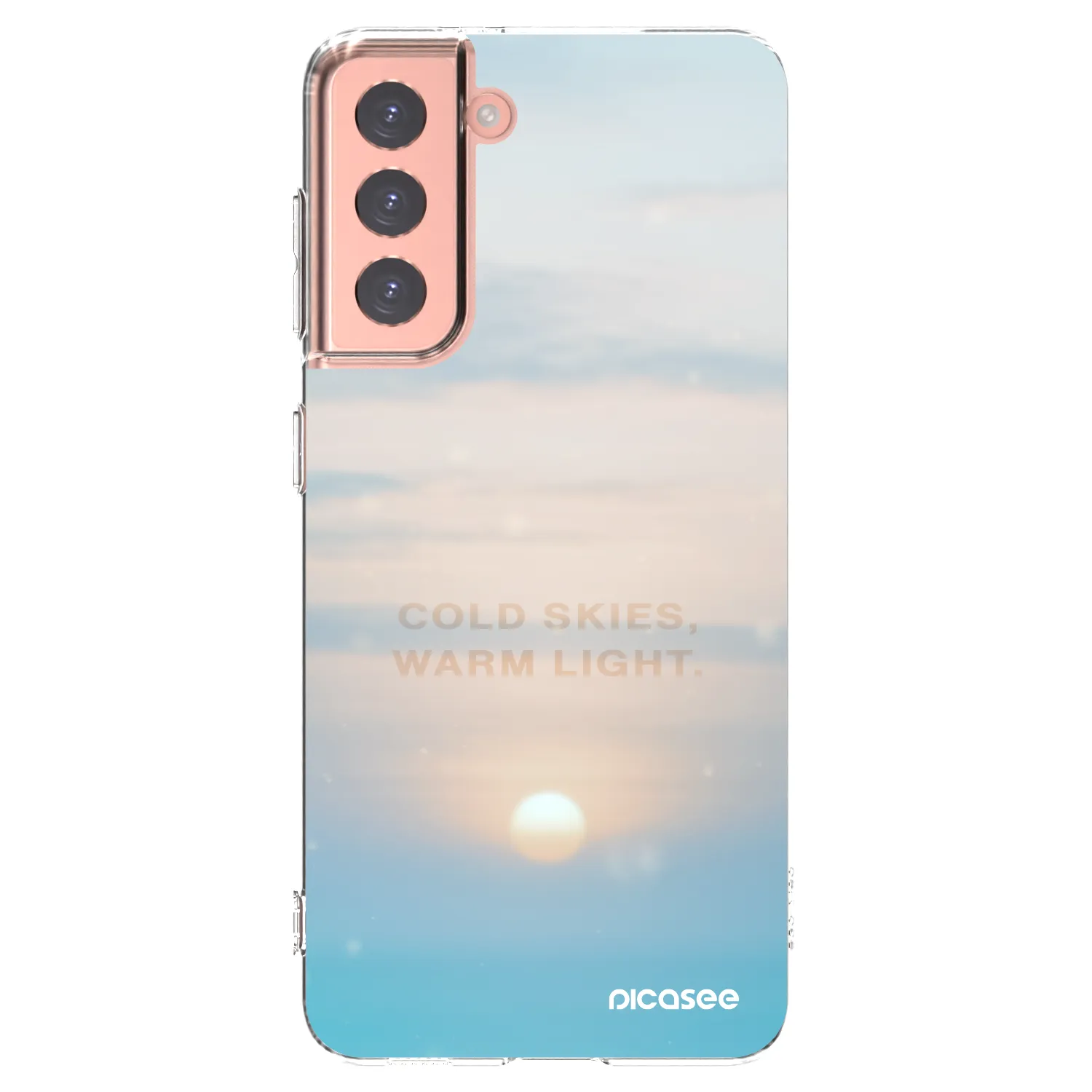 Picasee silikonska prozirna maskica za Samsung Galaxy S21 5G G991B - COLD SKIES