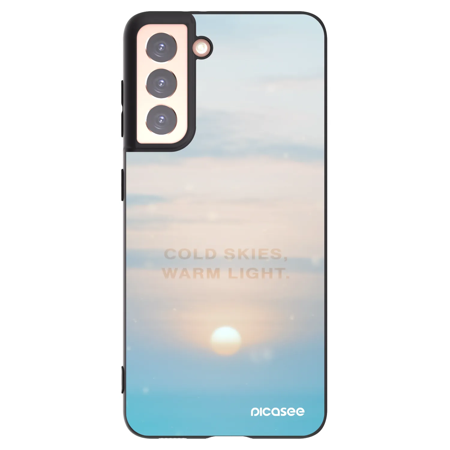 Picasee crna silikonska maskica za Samsung Galaxy S21 5G G991B - COLD SKIES