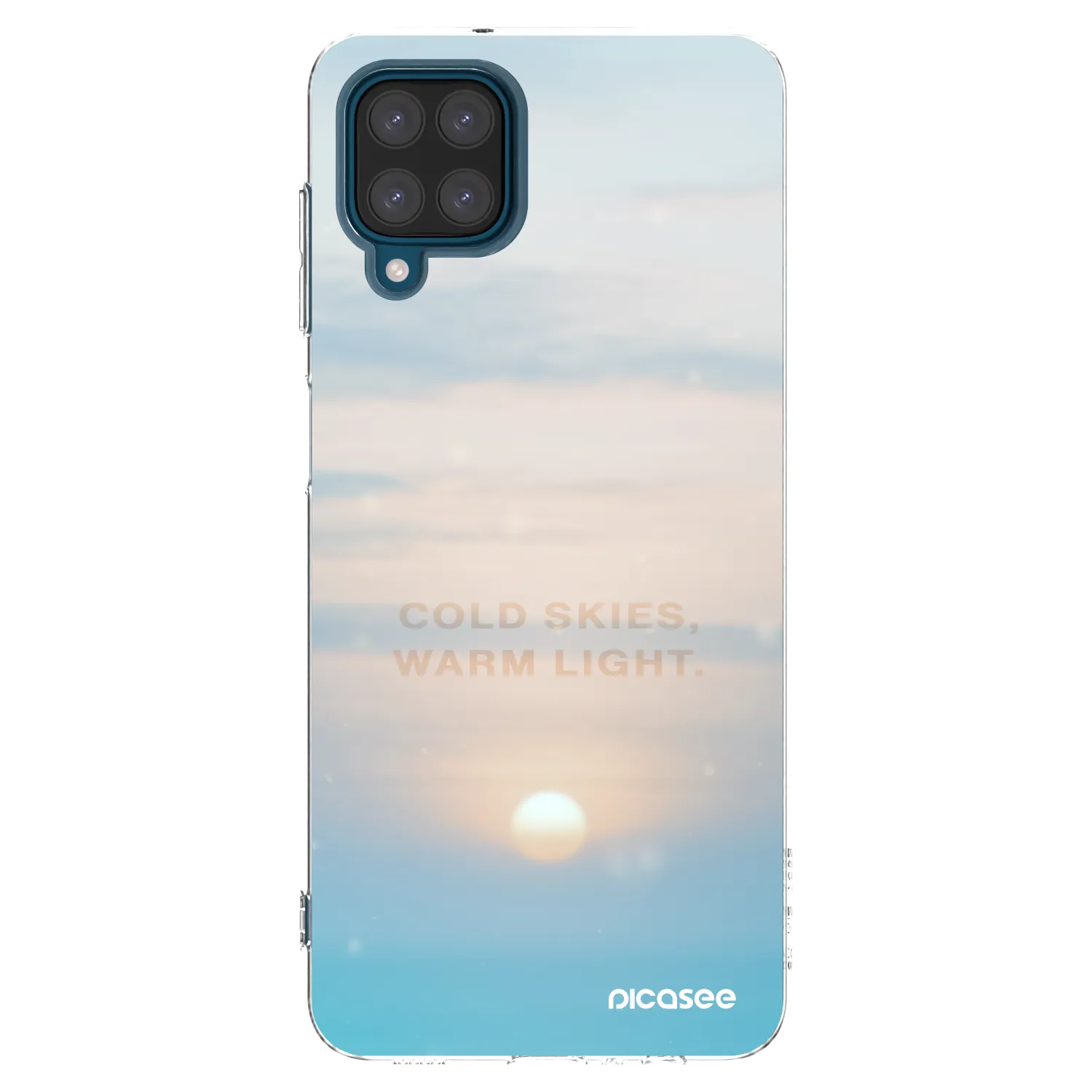 Picasee silikonska prozirna maskica za Samsung Galaxy A12 A125F - COLD SKIES
