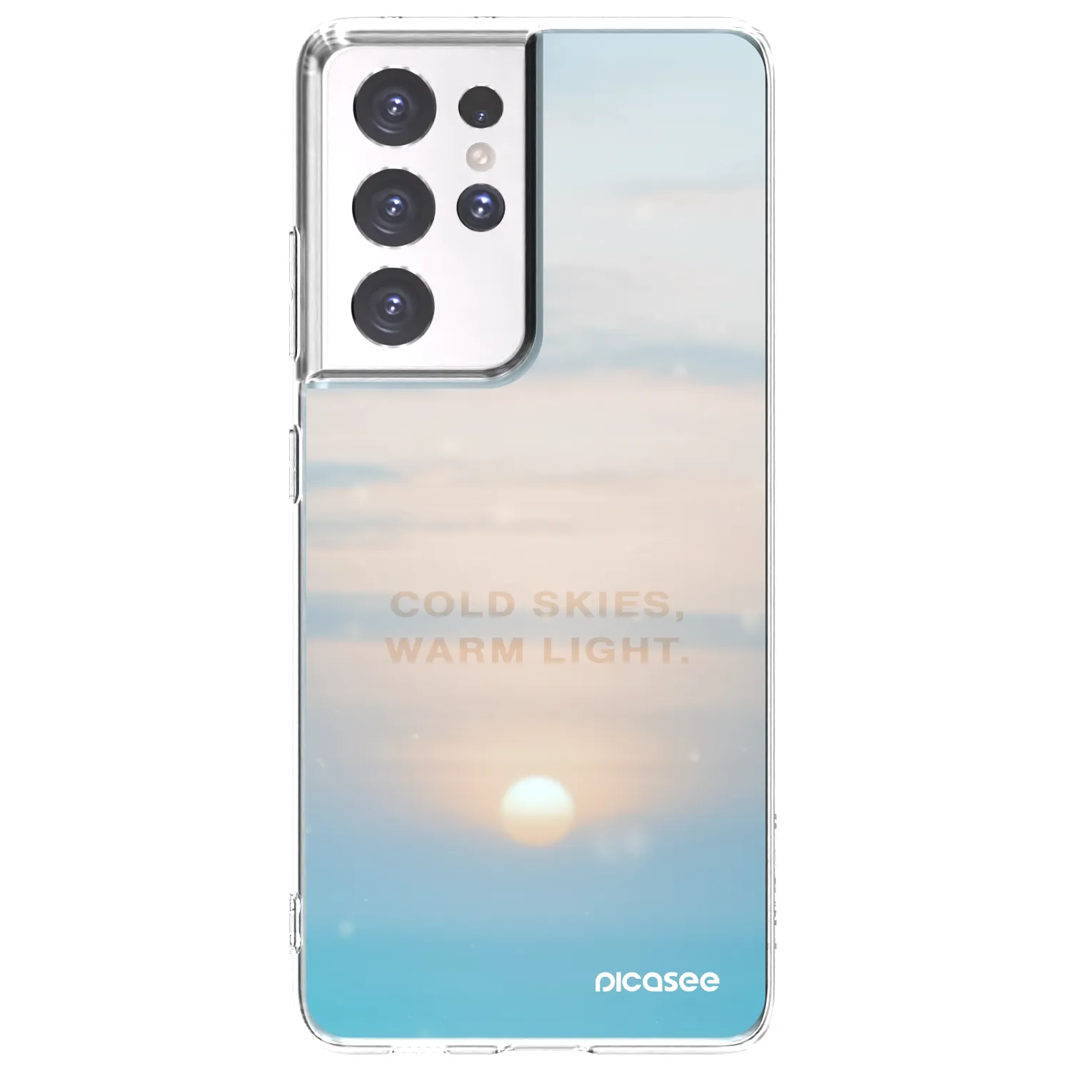Picasee silikonska prozirna maskica za Samsung Galaxy S21 Ultra 5G G998B - COLD SKIES