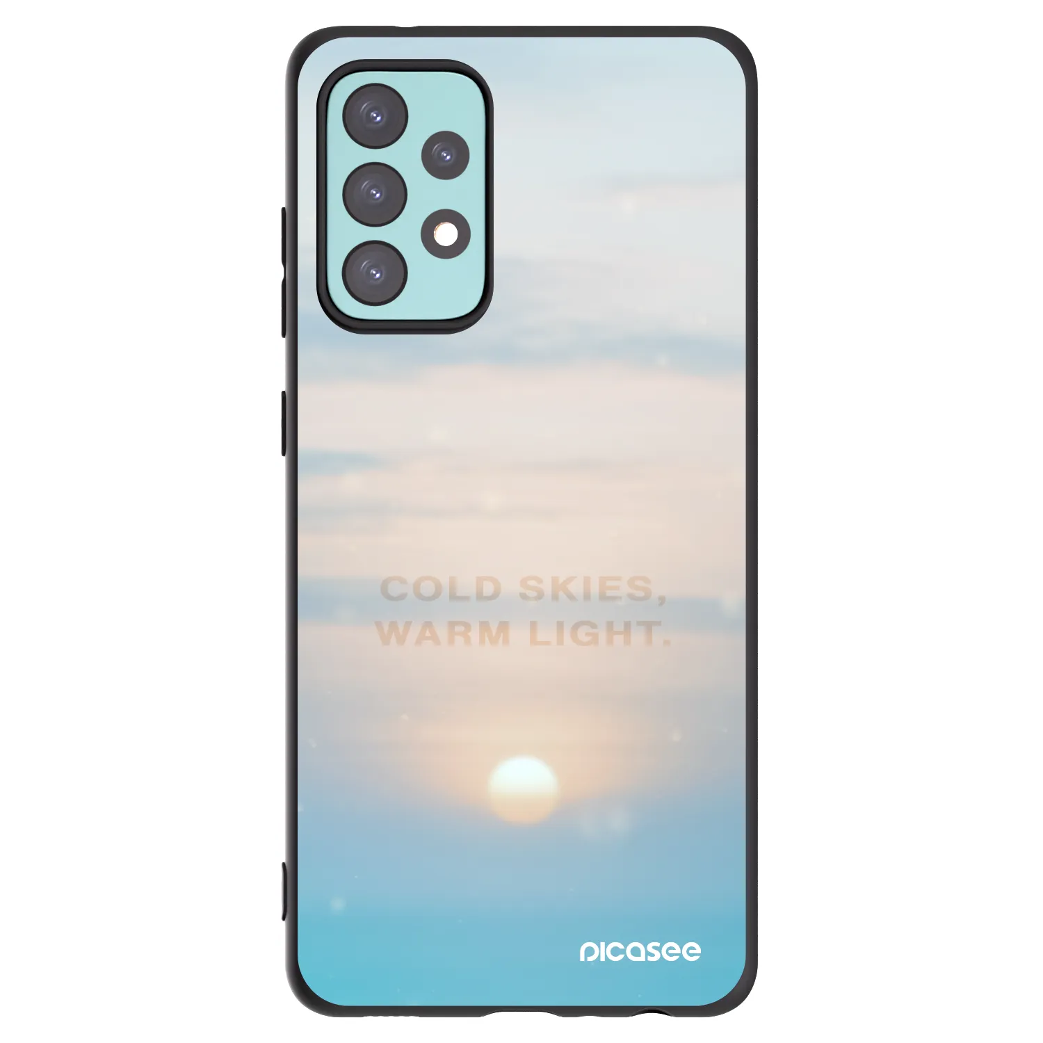 Picasee crna silikonska maskica za Samsung Galaxy A72 A725F - COLD SKIES