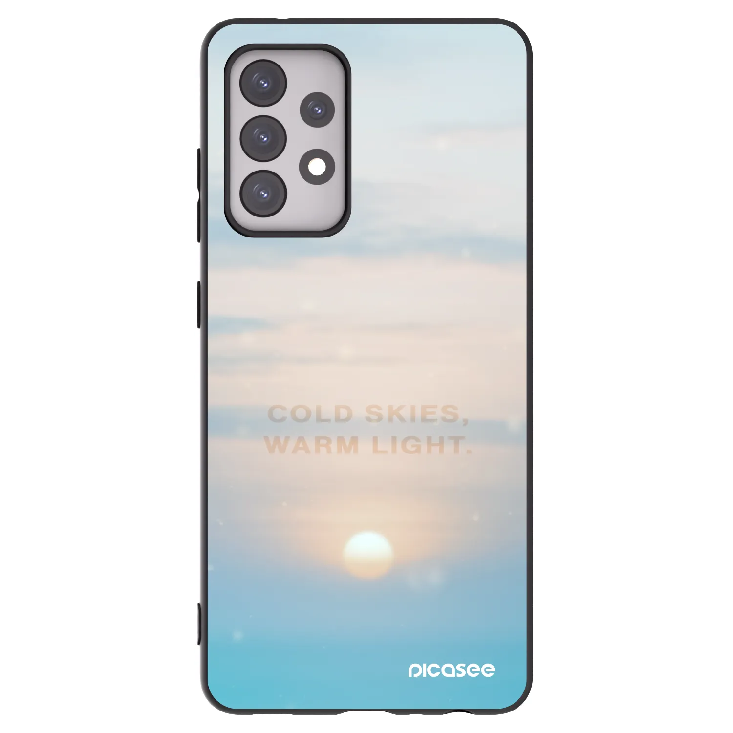 Picasee crna silikonska maskica za Samsung Galaxy A52s 5G A528B - COLD SKIES