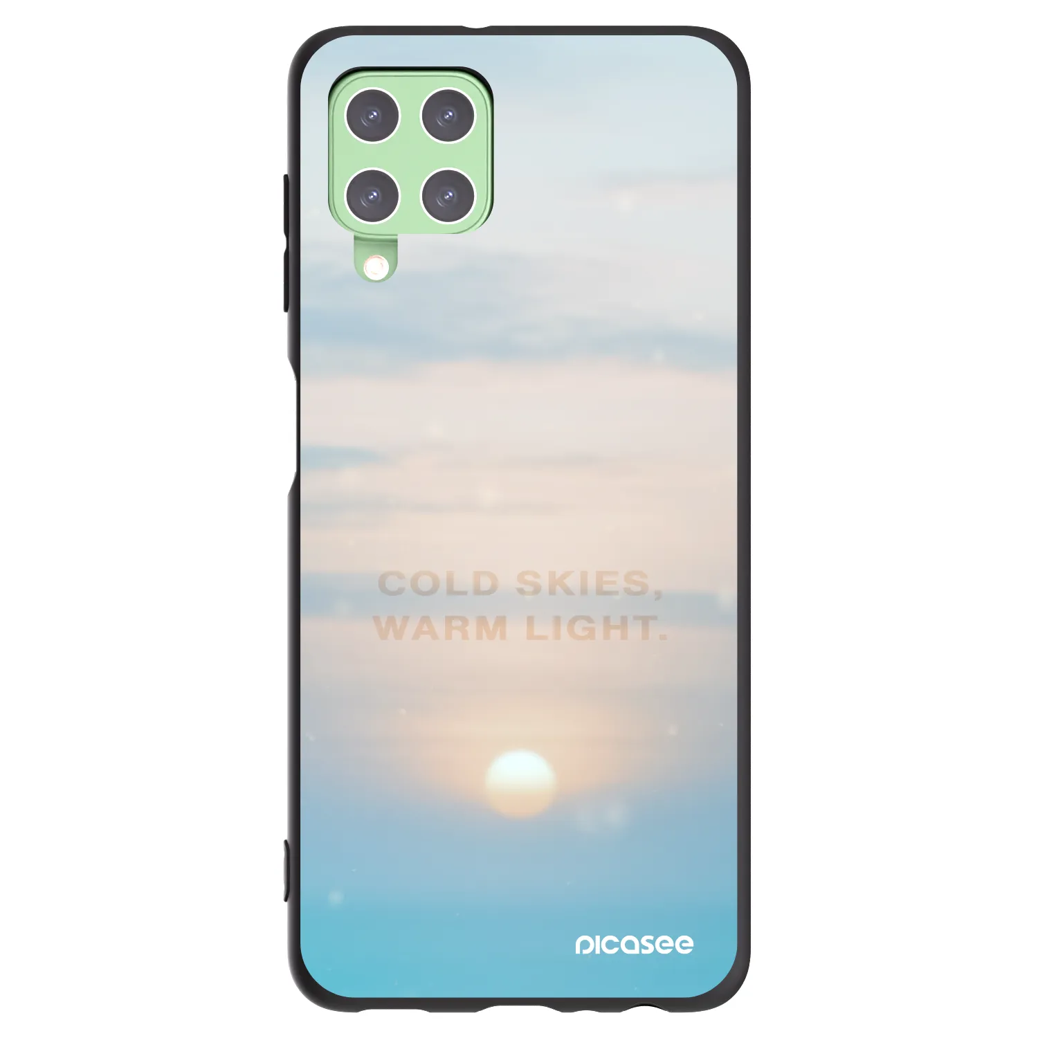 Picasee crna silikonska maskica za Samsung Galaxy A22 A225F 4G - COLD SKIES