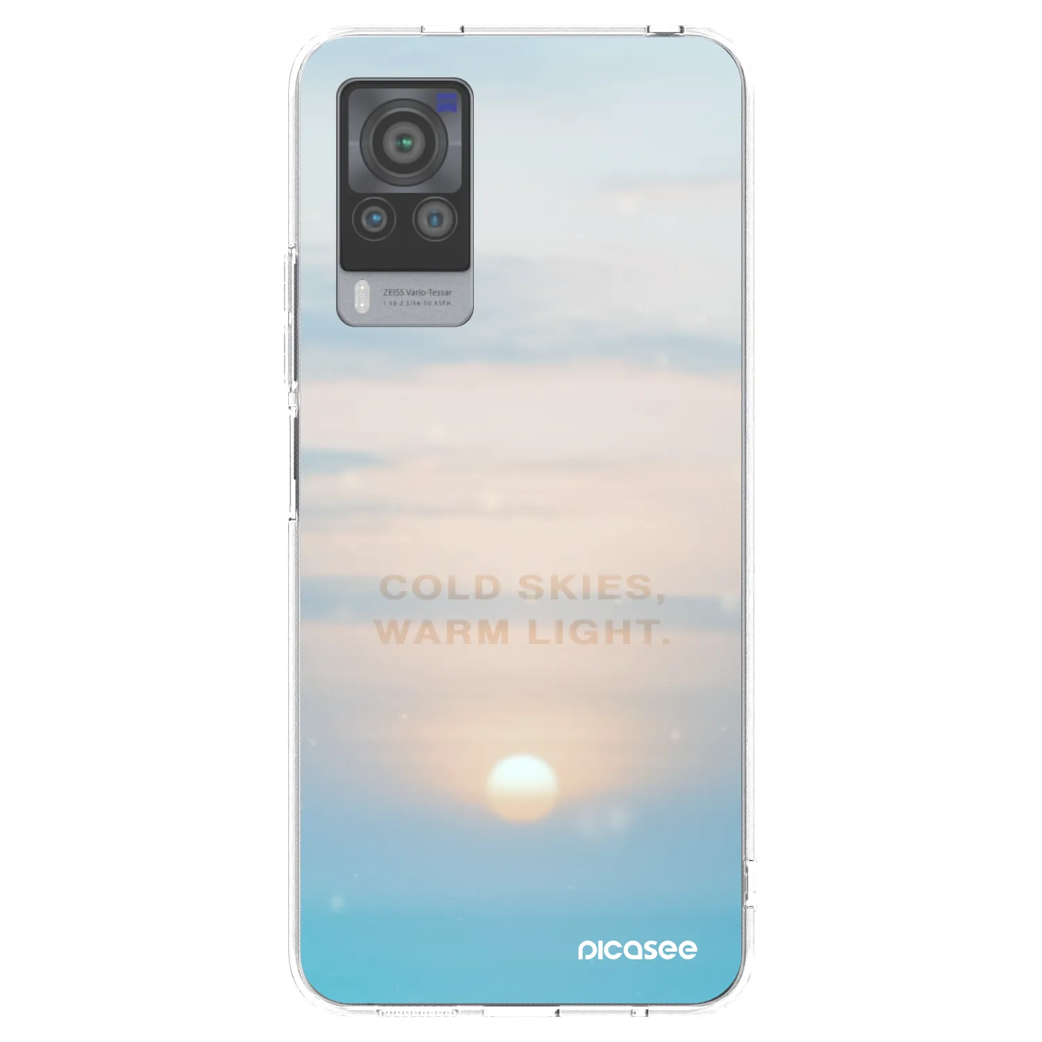 Picasee silikonska prozirna maskica za Vivo X60 Pro 5G - COLD SKIES